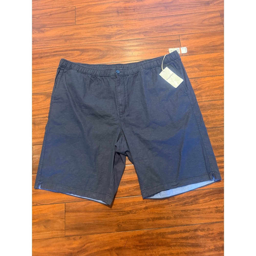 Tommy Bahama Linen in Paradise Shorts 3XLT Ocean Deep Blue Stretch BT889989